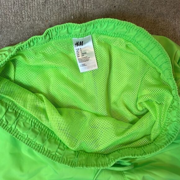 H&M Fluorescent Lime Green Swim Trunks | S - Picture 3 of 4